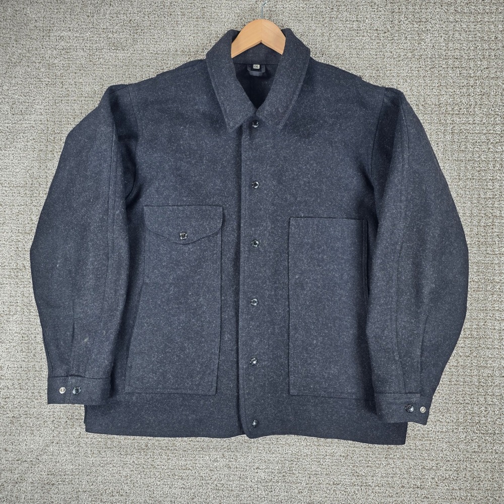 Vintage Filson Style #82 Mackinaw Cruiser Jacket Black Mens XXL Made In USA